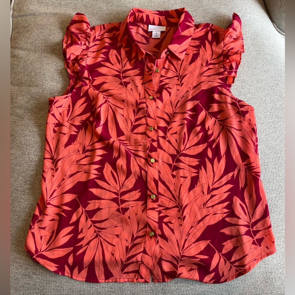 NWT Liz Claiborne Women’s Red Bud Blouse